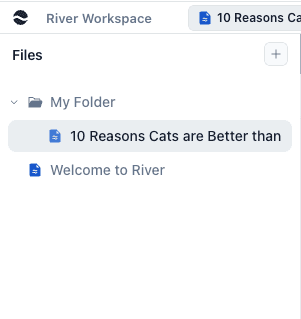 Folder organization